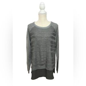 AB Studios grey sparkly dressy sweater‎
